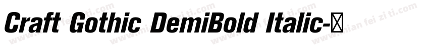 Craft Gothic DemiBold Italic字体转换